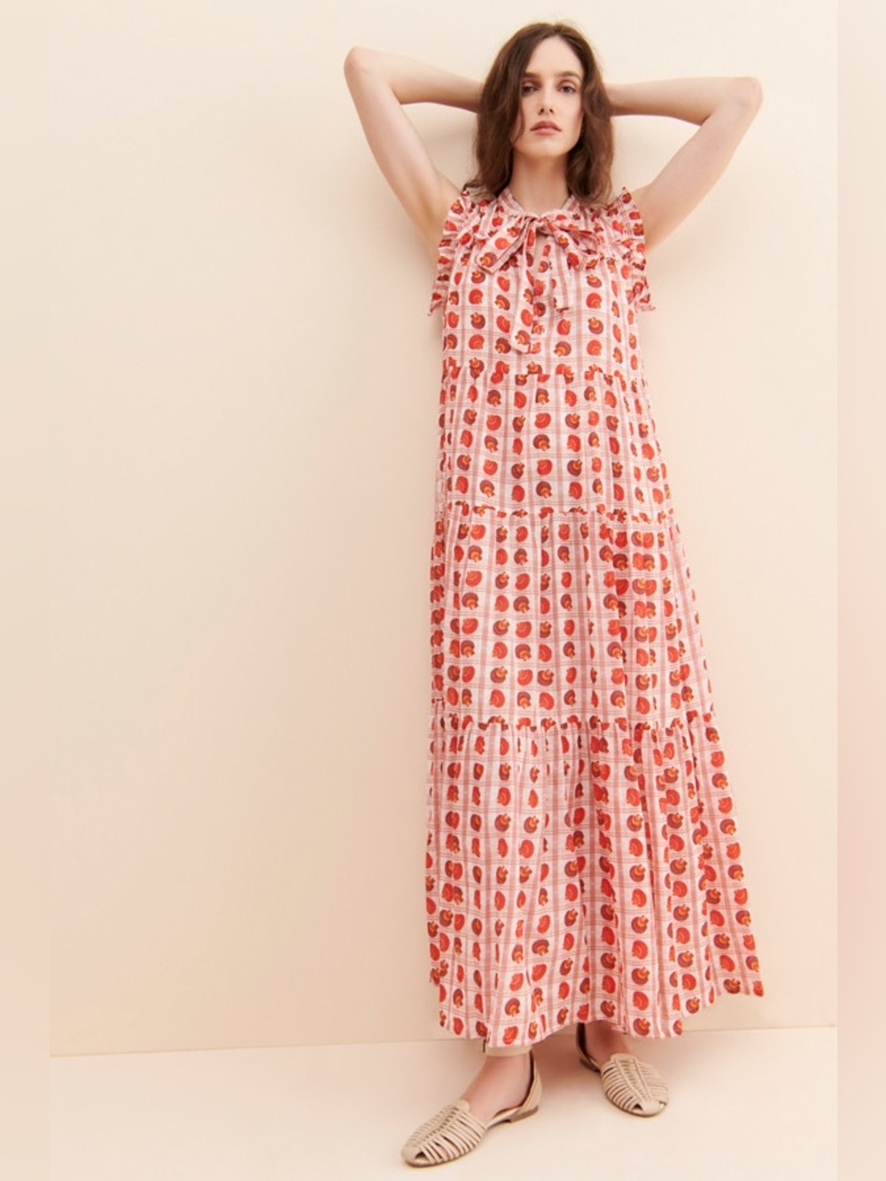 Carolina K Selah red seashell maxi dress